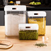 2024 New Household Transparent Food Grade Press Storage Jar Insect-proof Moisture-proof Sealed Storage Bucket for Cereals