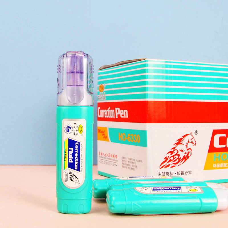 Cartoon Correction Fluid Correction Fluid Student Steel Head Correction Fluid Learning Stationery Supplies Pen-shaped Correction Fluid Wholesale