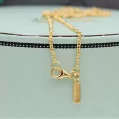 Minimalist Bear, S925 Silver Plated with 18K Gold, Niche Elegant Temperament European and American Cross-Border Versatile Silver Necklace Plain