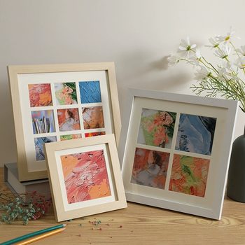 Little red book with 10*10 square 45610 inch four Palace grid Nine Palace grid oil painting stick frame birthday gift ornaments