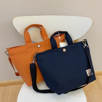 Cross-Border Foreign Trade Fashionable and Fresh Large-Capacity Canvas Handbag Donut Versatile Commuter Waterproof Nylon Tote Bag