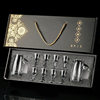 Liquor Glass Set Gift Box with Gold-Painted Spirit Glasses, Small Tasting Cups, Portable Gift Box Set