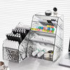 New desktop transparent pen holder oblique multi-functional stationery storage tube office student supplies storage box wholesale