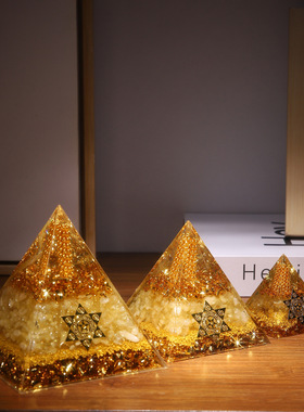 来财水晶爆款吸金招财金字塔能量办公塔摆件家居风水摆件礼品厂家