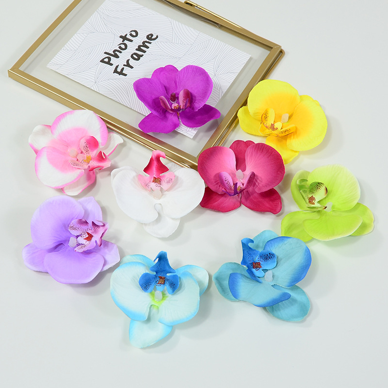 ลวดลายผีเสื้อกล้วยไม้ดอกไม้ตกแต่งบ้านดอกไม้ประดิษฐ์ขายส่งโต๊...