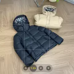High-End Trendy Brand B's 2025 Winter New Gray Plaid Line Detachable Sleeve Vest Hooded down Jacket for Couples