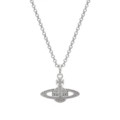 14 clavicle chain-silver saturn