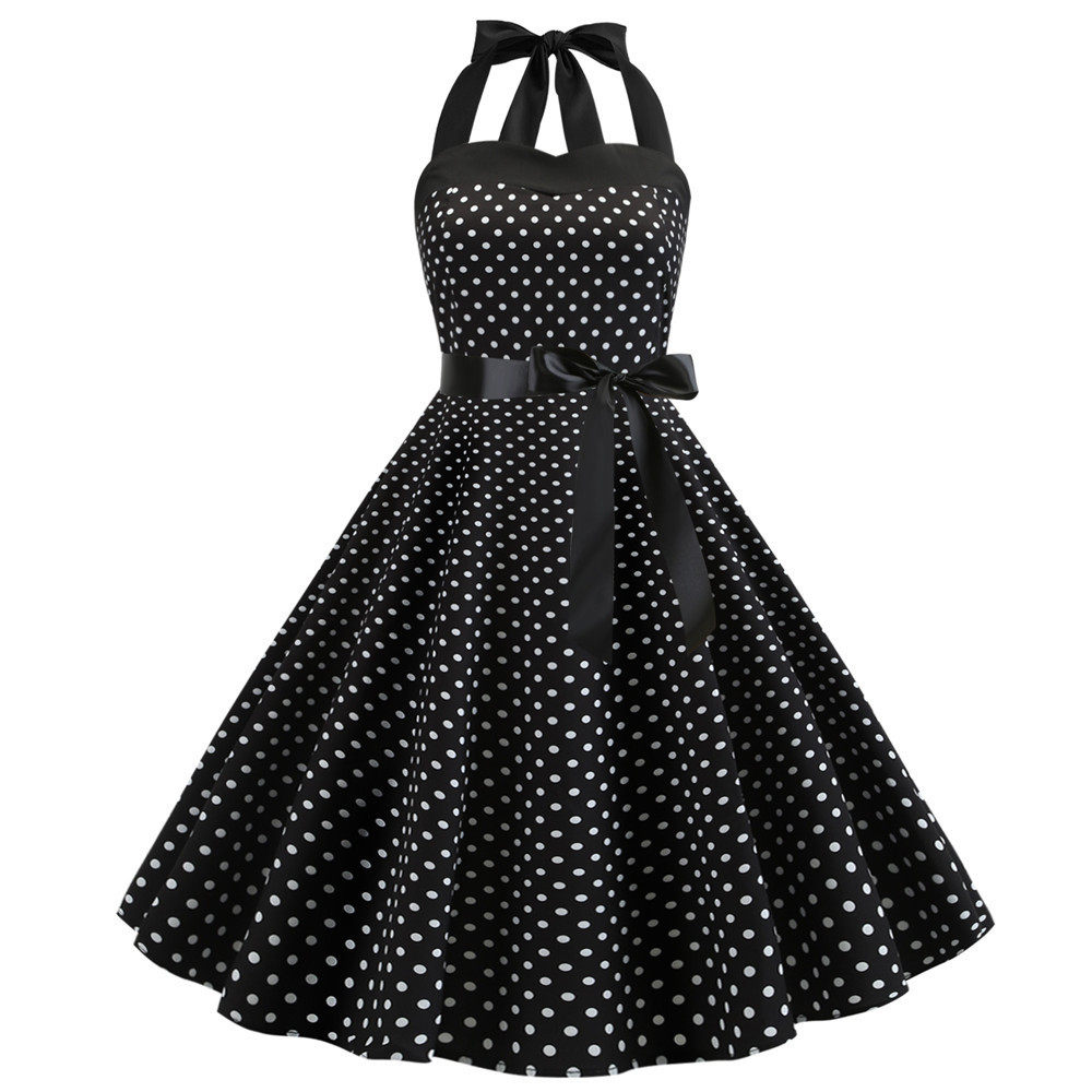Polka Dot Maxi Dress Strapless Fitted Waist Vintage Style Perfect for Parties and Events Wholesale Available