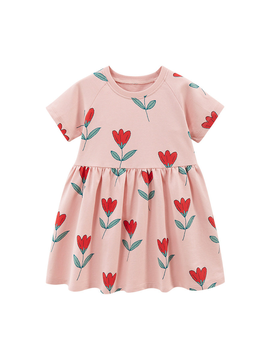 Custom Summer Princess Dress, [Style] Baby Girls' Dress, Short-sleeve Cotton Kids' Dress