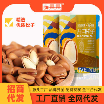 New Open Pine Nuts Large Grain Pine Nuts Wholesale Large Grain Bulk Hand Peeled Korean Pine New Year Snack Nuts