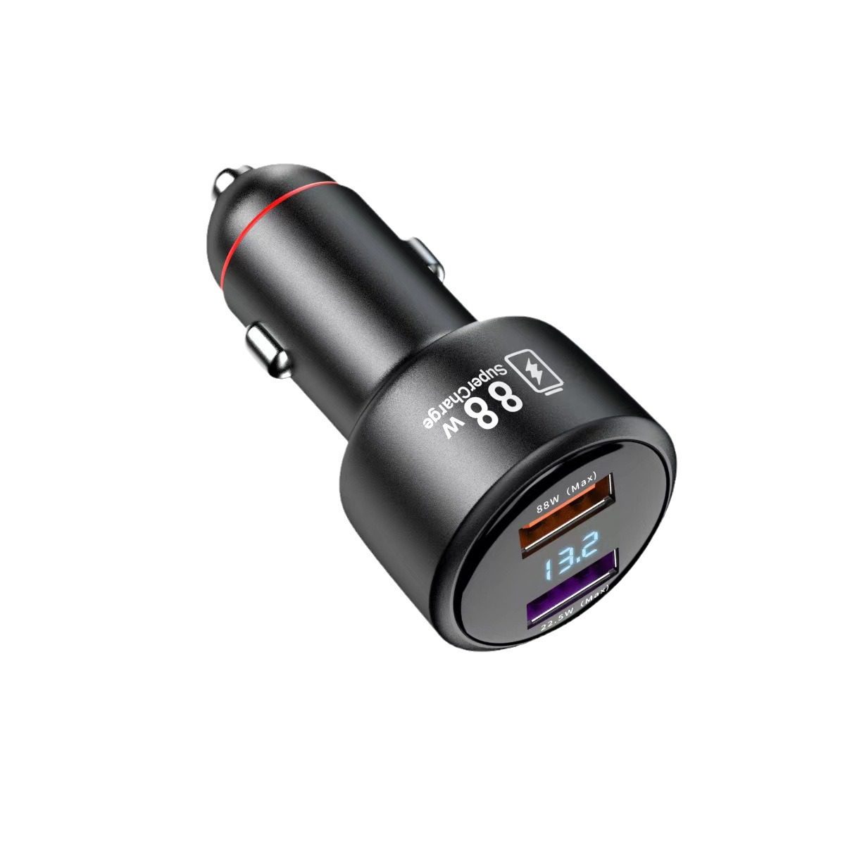 The new car charger is suitable for Huawei 88W super fast charging car cigarette lighter one-to-two conversion plug