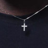 Full Diamond Cross Necklace 2025 New Rock Stylish Cross European and American Pendant Accessible Luxury Sexy Clavicle Chain for Women
