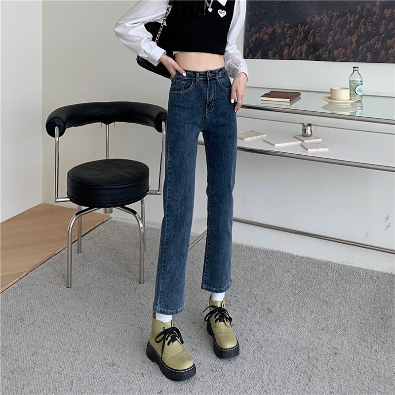 Womens Loose Fit Straight Leg Jeans Plus Size Versatile Korean Style Spring Fashion Wholesale Available