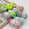 Luminous wool Amazon popular fluorescent wool wholesale 2mm crochet luminous wool export luminous hand knitting yarn