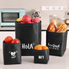 ins style washable Kraft paper bag refrigerator kitchen storage bag round waterproof thickened flower pot pot cover decoration