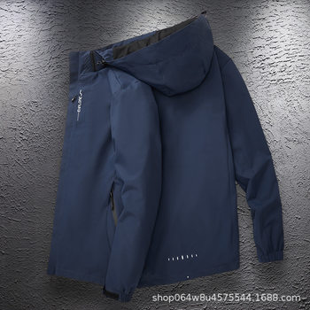 Jacket Men's 2025 New Winter Three-In-One Detachable Two-Piece Set Plus Velvet Thickened Mountaineering Wear Windproof Jacket