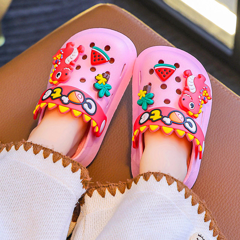 New Boys' Children 2-6 Years Old Toddler Cute Cartoon Non-slip Girls' Toe Cave Shoes