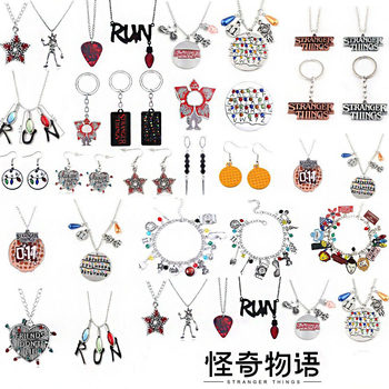 Popular Film and Television Peripherals Stranger Things Pendant Necklace Bulb Letter Alloy Pendant Export Wholesale Manufacturer