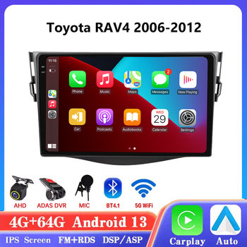 Suitable for Toyota Rav4 06-12 Android Large Screen Car Central Control Navigation Bluetooth Wireless Carplay