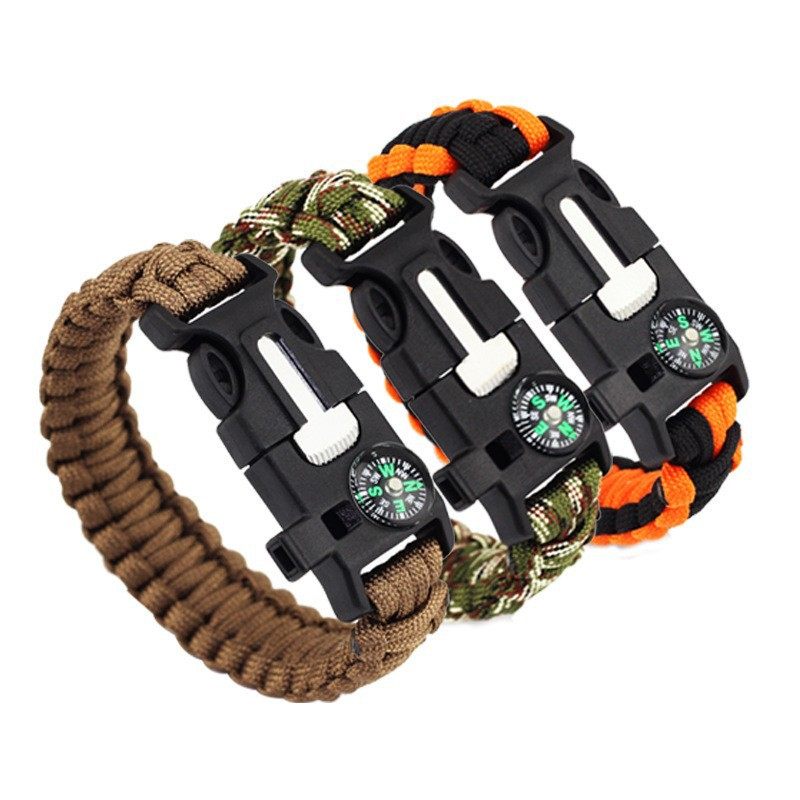 Paracord Bracelet Survival Bracelet Multifunctional Five-In-One Multifunctional Outdoor Paracord Camping Adventure Seven-Core Life-Saving Rope