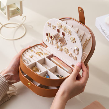 New Maillard Style Multi-layer Jewelry Box Jewelry Storage Box Ring Earrings Earrings Jewelry Storage Box
