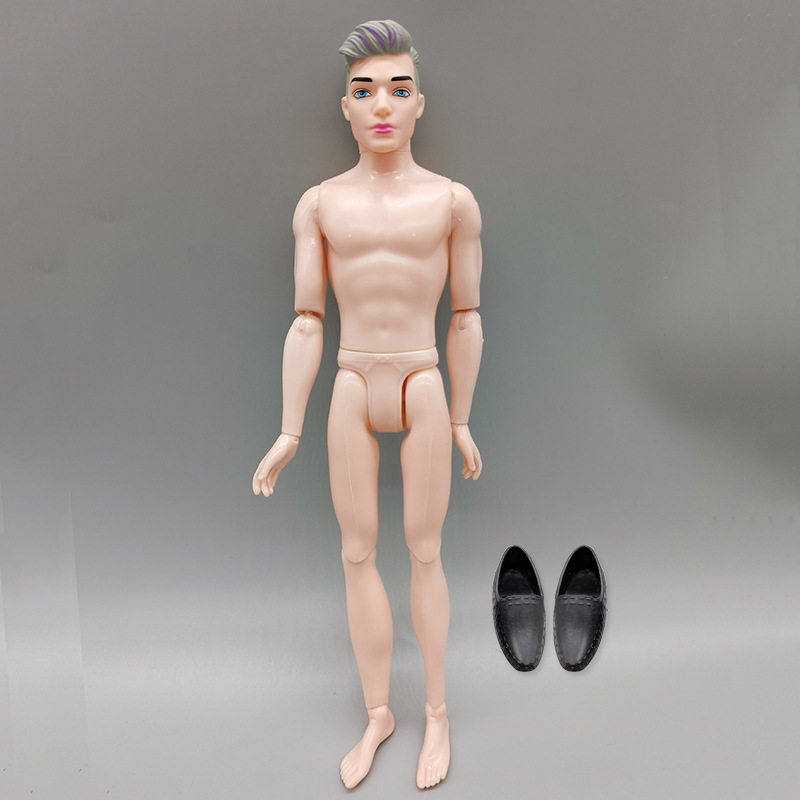 30cmシルバー髪プラス素ボディ送黒靴141301