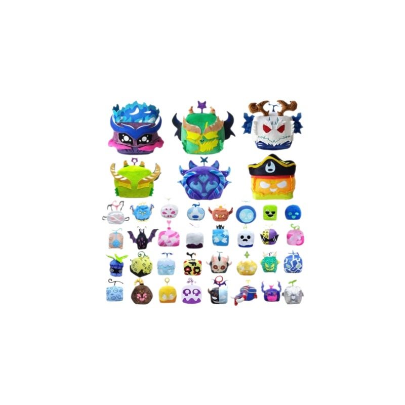 跨境新款恶魔果实玩具bloxfruits游戏周边毛绒公仔盒子动物玩偶