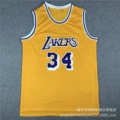 Lakers no. 34 retro yellow