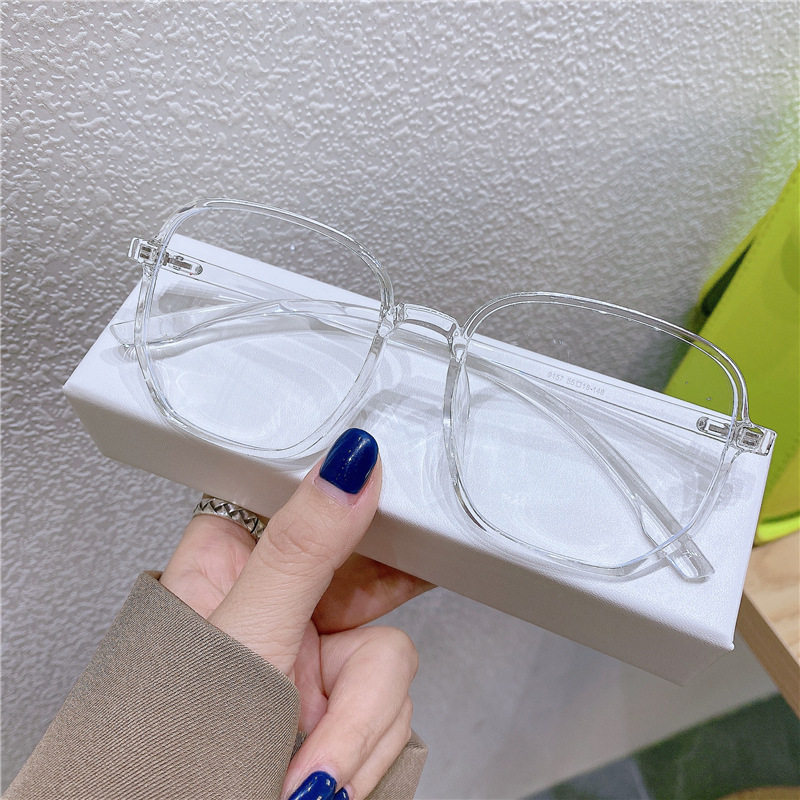 Internet celebrity glasses frame large frame glasses frame jelly color glasses frame retro large frame polygon 9157