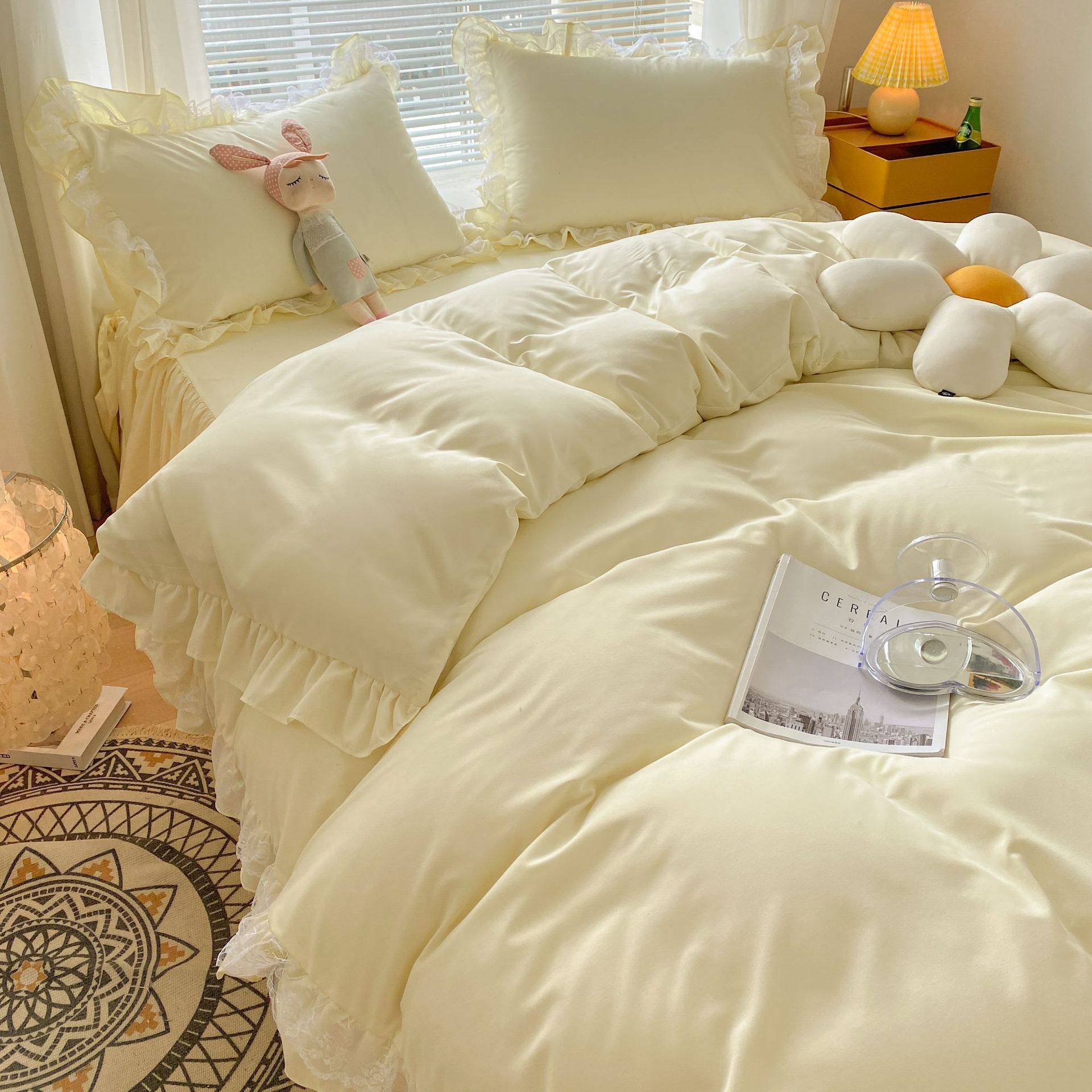 Cross-border U.S. size foreign trade supply lace ruffled temperament cute princess style exquisite handmade three-piece set