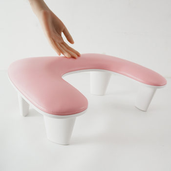 Cross-border two-hand nail art hand pillow portable detachable bracket tilt design PU leather comfortable multi-function pillow