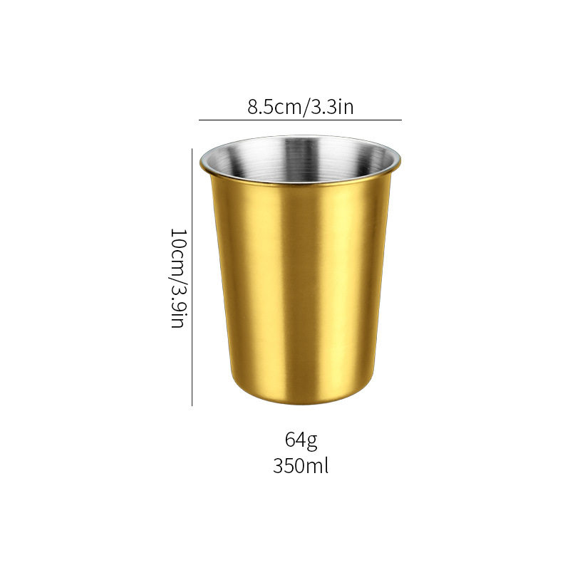 Cross-border 304 stainless steel wine glass single-layer Cup beverage cup high-looking cold drink cup cocktail glass beer glass wholesale
