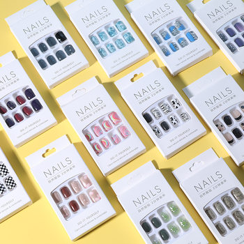 Nail stickers still beautiful nail jelly glue fake nails wearable detachable nail dressing nail patch nail piece wholesale