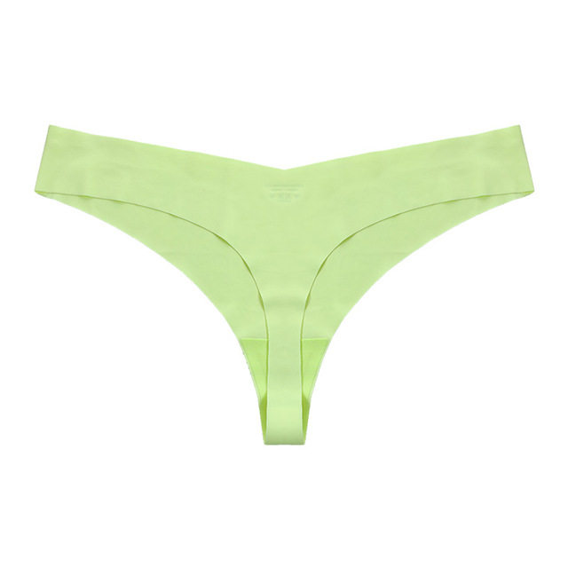 欧美低腰冰丝裸感无痕纯棉裆透气大码T型内裤 女士性感一片式内裤