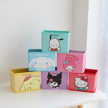 Japanese Style Cute Cartoon Girl's Heart Desktop Cosmetics Storage Box Home Office Sundries Storage Box Kulomi