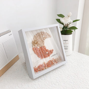 Factory direct dried flower photo frame diy wall wholesale creative hollow wooden 3-5cm decorative dried flower frame specimen frame