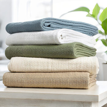 Pure Cotton Thread Blanket, Pure Cotton Nap Blanket, Office Air-Conditioning Blanket, Sofa Towel, Fabric Cover, Multi-Color Towel Quilt