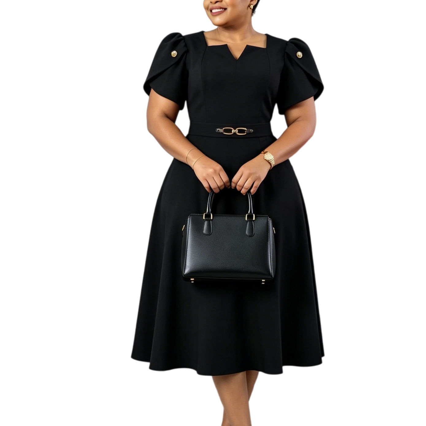 Plus Size Elegant High Waist Dress Summer Fashion African Print Comfortable Fabric Wholesale Available