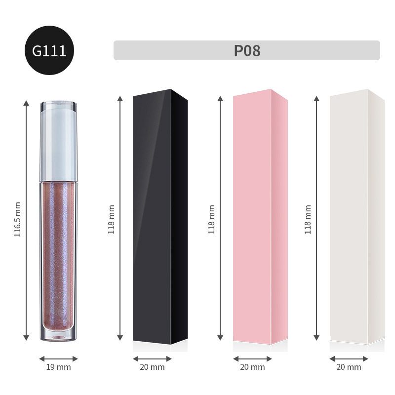Foreign Trade Cross-Border Makeup Pearlescent Mirror Lip Gloss Liquid Lipstick European and American Lip Glaze Wholesale Hot-Selling Highlighter