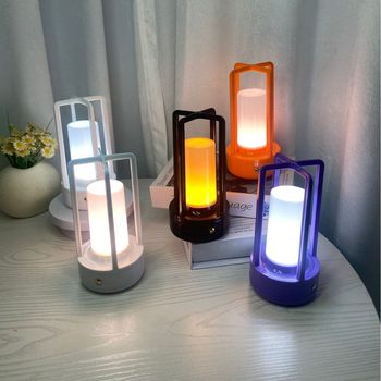 Cross-Border Led Rechargeable Creative Camping Lamp Bedroom Sleep Night Light Cross Atmosphere Light USB Night Light