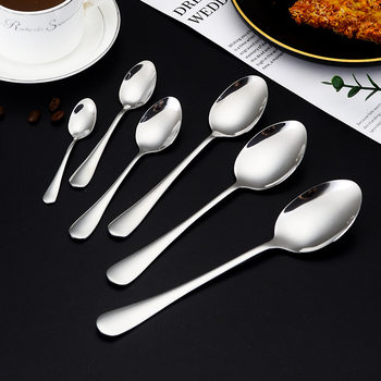 304 Stainless Steel Spoon 1010 Tableware Pointy Spoon Western Steak Knife and Fork Spoon Hotel Household Coffee Spoon Dessert Spoon