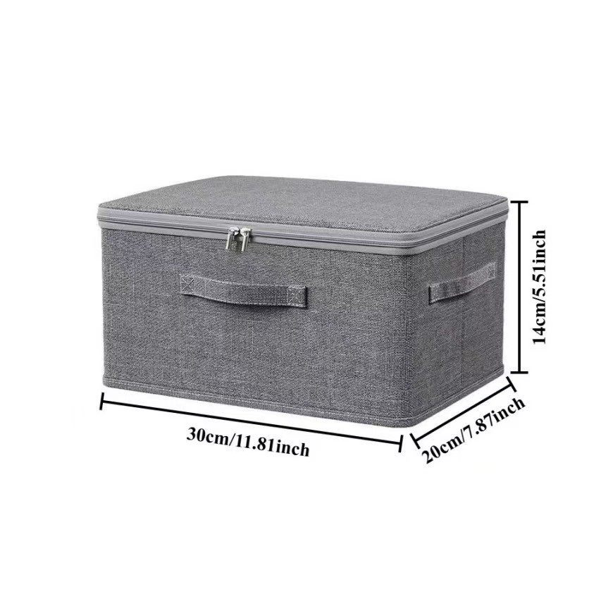 Cross-Border Cationic Storage Box Household Fabric Extra Large Capacity Wardrobe Clothing Quilt Layered Organizing Box Storage Basket