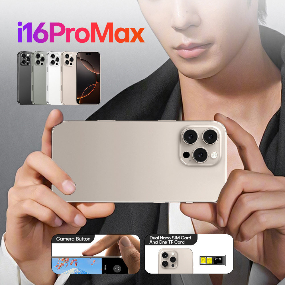 新款i16ProMax跨境手机4+64G真4G全网通6.73寸屏安卓10亚马逊热销