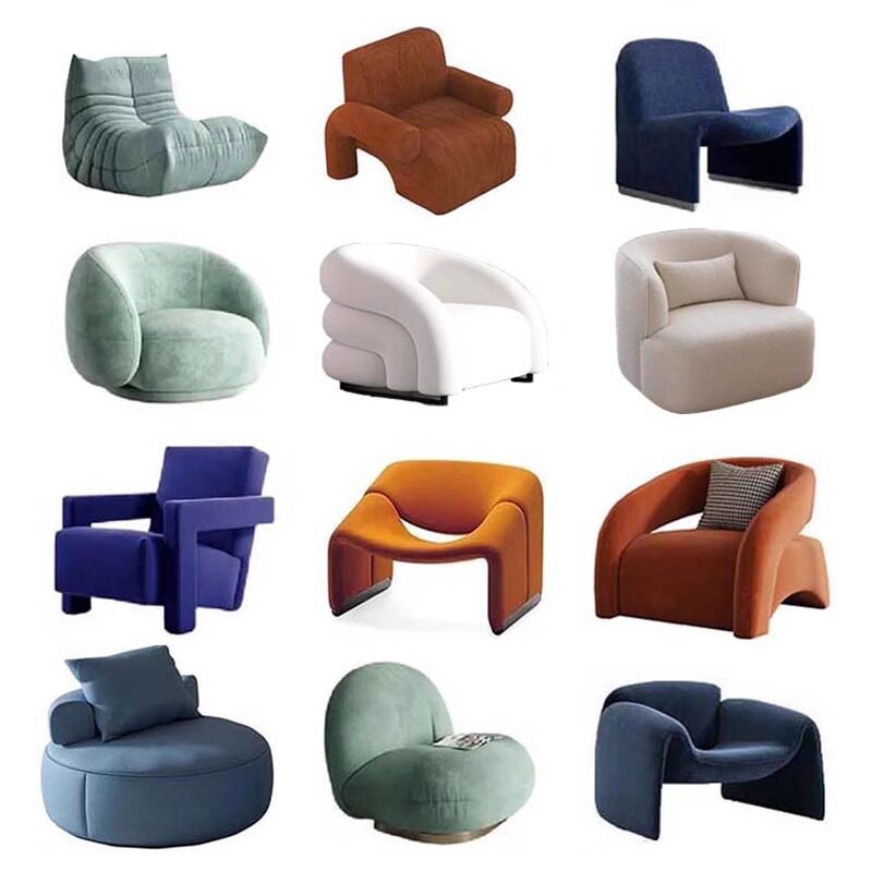 light luxury negotiation Internet celebrity Single sofa chai...