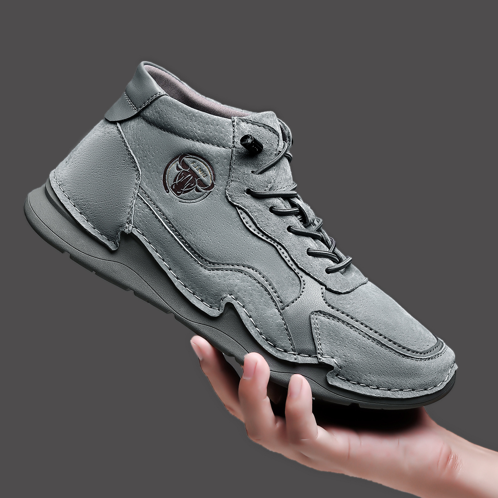 Giày Boot Martin Nam Chất Liệu Da Bò Big Size Ngoại Cỡ Ma Sát Chống Trượt