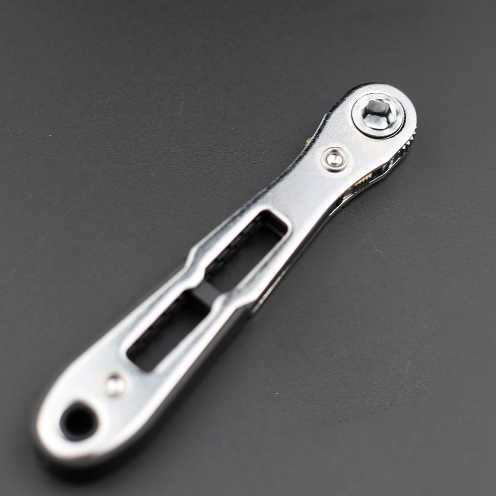 超薄平头双向棘轮螺丝刀套装弯头直角批头套筒工具狭窄用手动