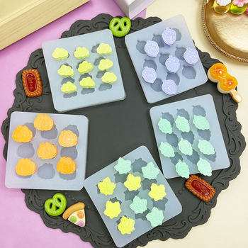 Mini Butterfly Shell Silicone Mold Pumpkin Radish Chocolate Fondant Mold Glue Gypsum Fire Paint Wax Particle Mold