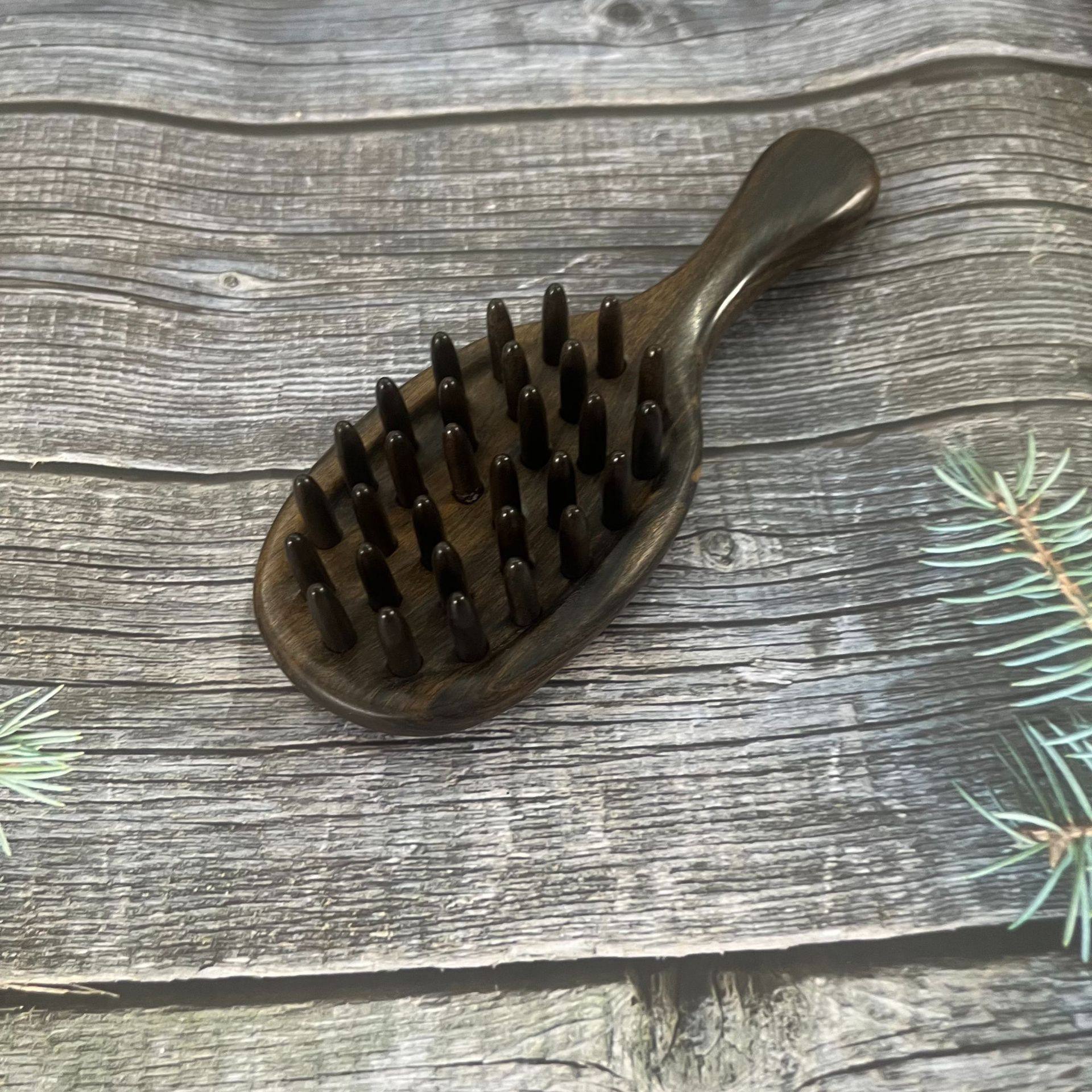 Factory Wholesale Precious Wood Hair Care Meridian Massage Comb Five Elements Brush 32 Nails Full Body Head Comb Meridian Wood Comb