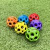 60mm Solid Elastic Ball Wrist Elastic Hole Ball Moon Stone Pattern Hole Ball Decompression Toy for the Elderly and Kidsren
