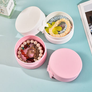 Bowknot Pony Storage Box Solid Color Jewelry Box with Lid Instagram Style Multifunctional Sticker Hairpin Portable Dust-proof Box